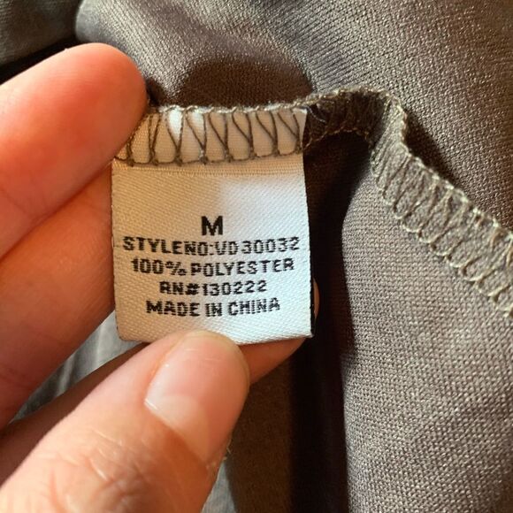 3 for $30! Very J brown deep v long sleeve dress - Picture 4 of 14